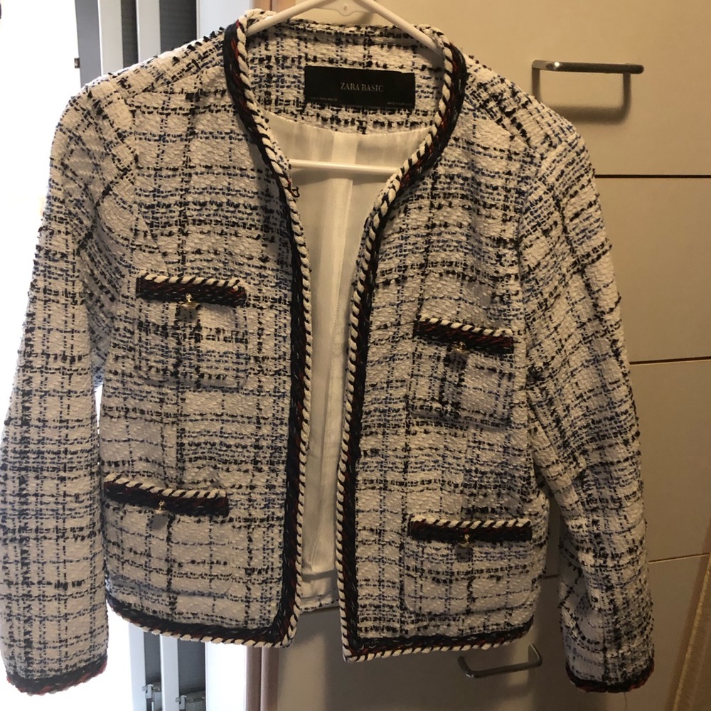 Zara Plaid Blazer size Small